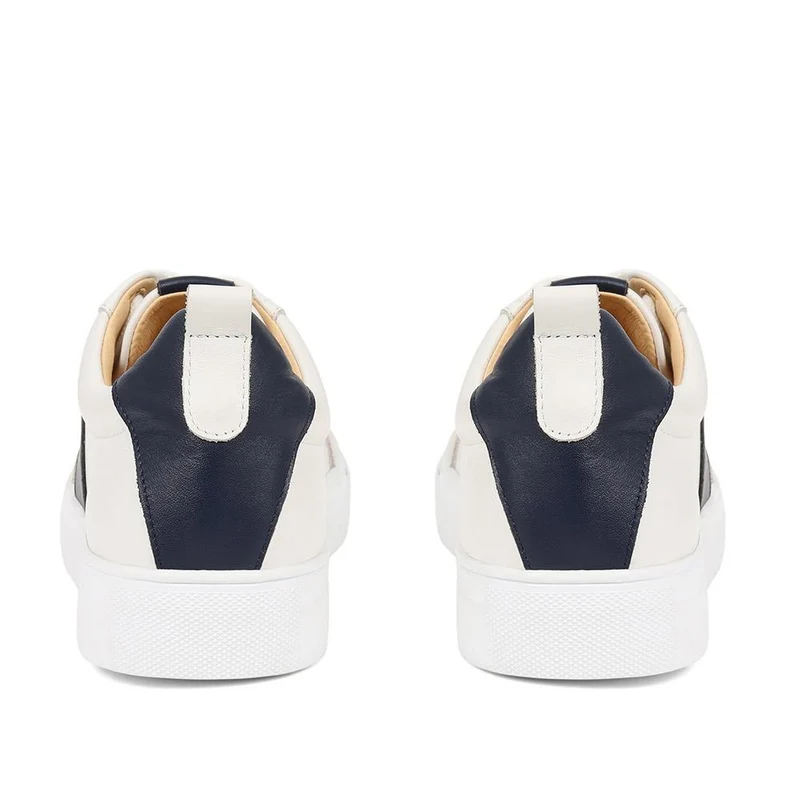 Aspyn Leather Trainers - ASPYN / 325 132 - White-Navy
