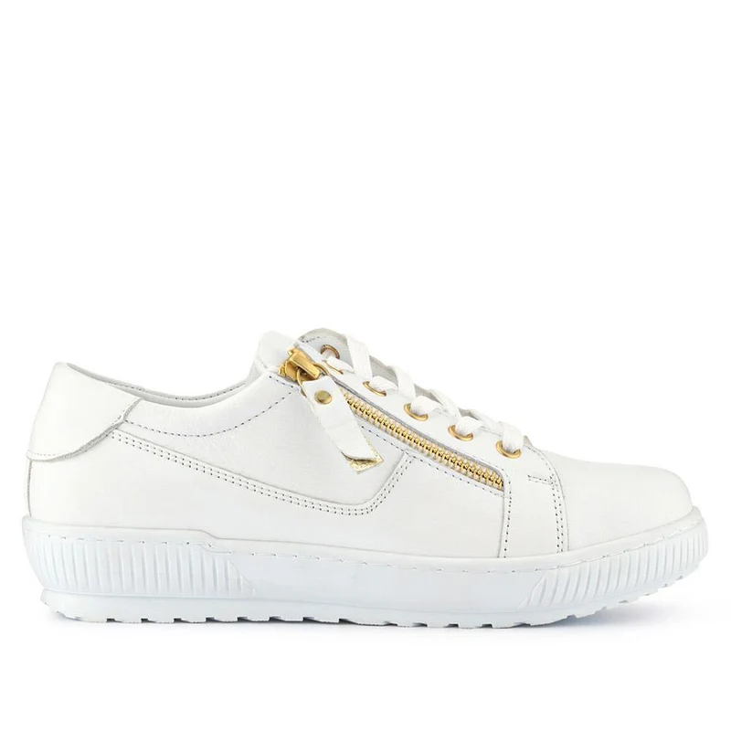 Padova Wide-Fit Leather Trainers - PADOVAWIDE / 326 787 - White