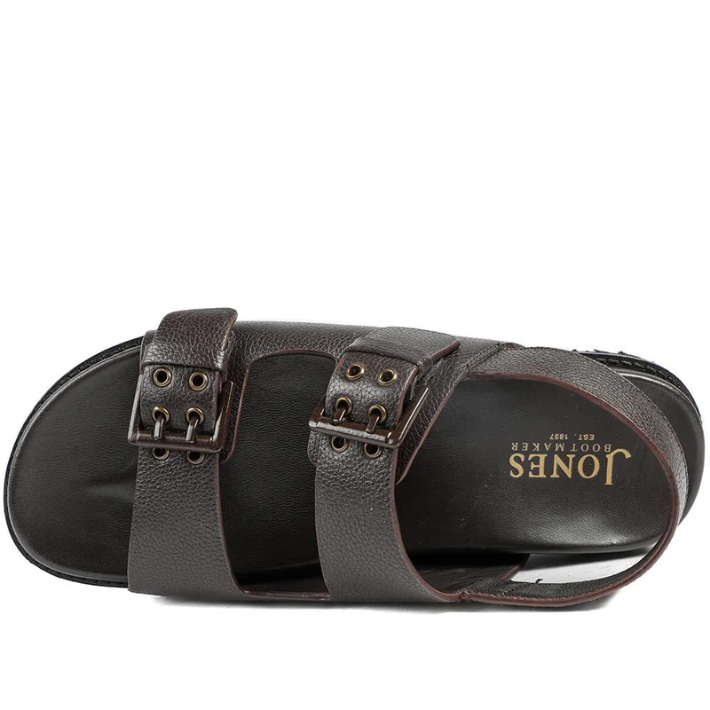Whitaker Leather Buckle Sandals - WHITAKER / 329 191 - Brown Grain