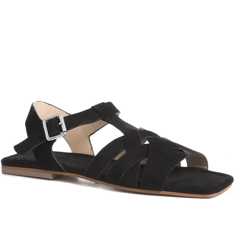 Lyla Flat Sandals - LYLA / 321 572 - Black