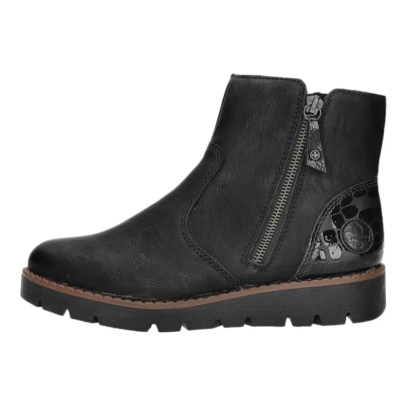 Rieker Schlupf-/Reißverschlußstiefelette Warmfutter bis 35mm Absatz (casual)