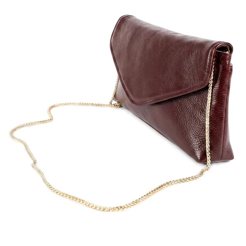Wings Touch-Fasten Leather Bag - WINGS / 327 014 - Burgundy Patent