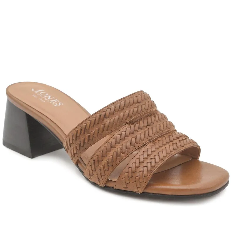 Isaura Leather Heeled Mule Sandals - ISAURA / 329 569 - Tan