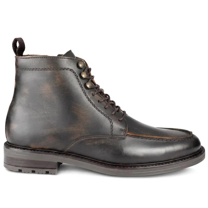 Endric Leather Lace Up Boots - ENDRIC / 330 100 - Brown
