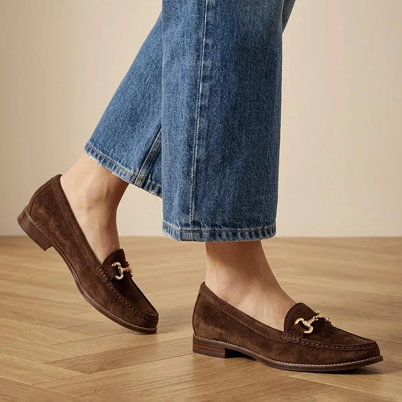 Lex Suede Leather Loafers - LEX / 328 249 - Chocolate Suede