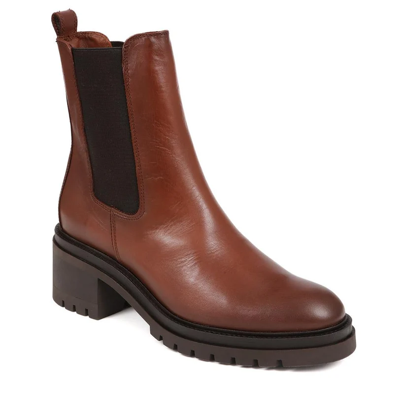 Darrah Leather Chelsea Boots - DARRAH / 324 252 - Brown