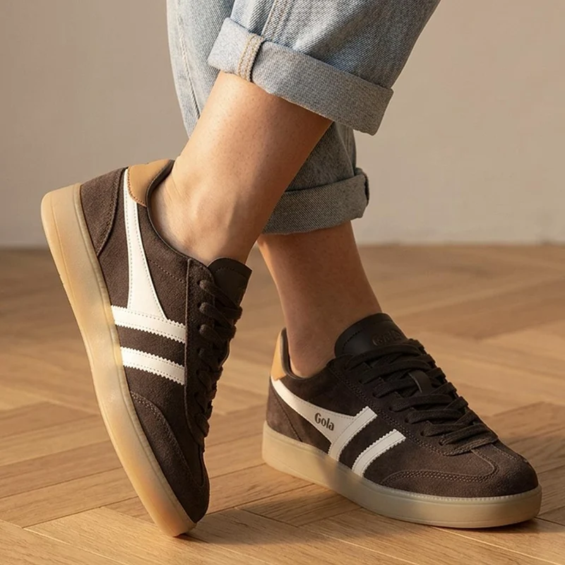 Gola Viper Leather Lace Up Trainers - JAC42501 / 327 785 - Chocolate