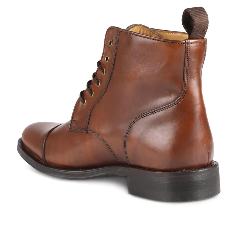 Chalkwell Blake Stitched Leather Lace Up Boots - CHALKWELL / 327 853 - Brandy