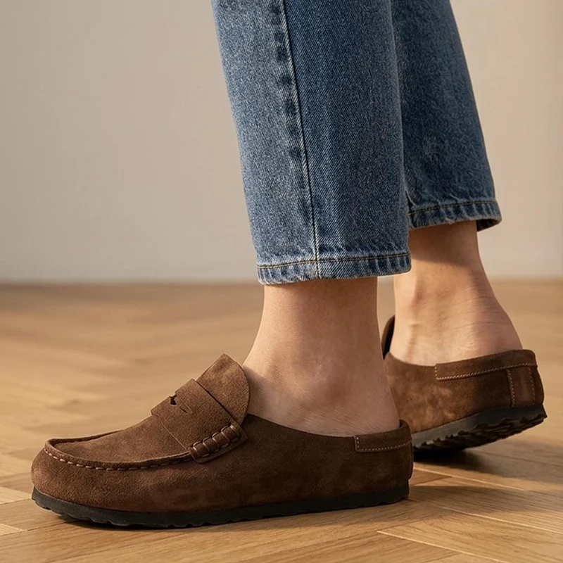 Birkenstock Naples Wrapped Leather Clogs - BIRK44501 / 330 030 - Chocolate Suede