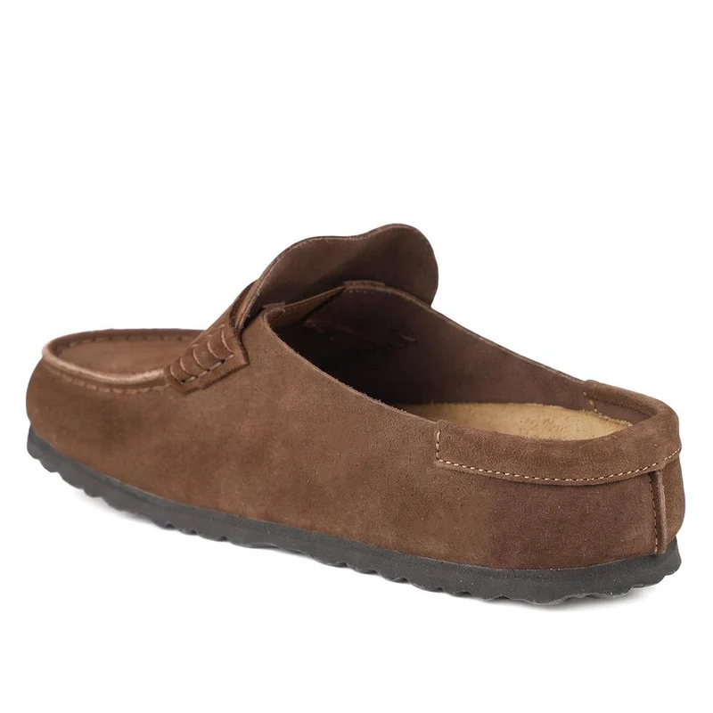 Birkenstock Naples Wrapped Leather Clogs - BIRK44501 / 330 030 - Chocolate Suede