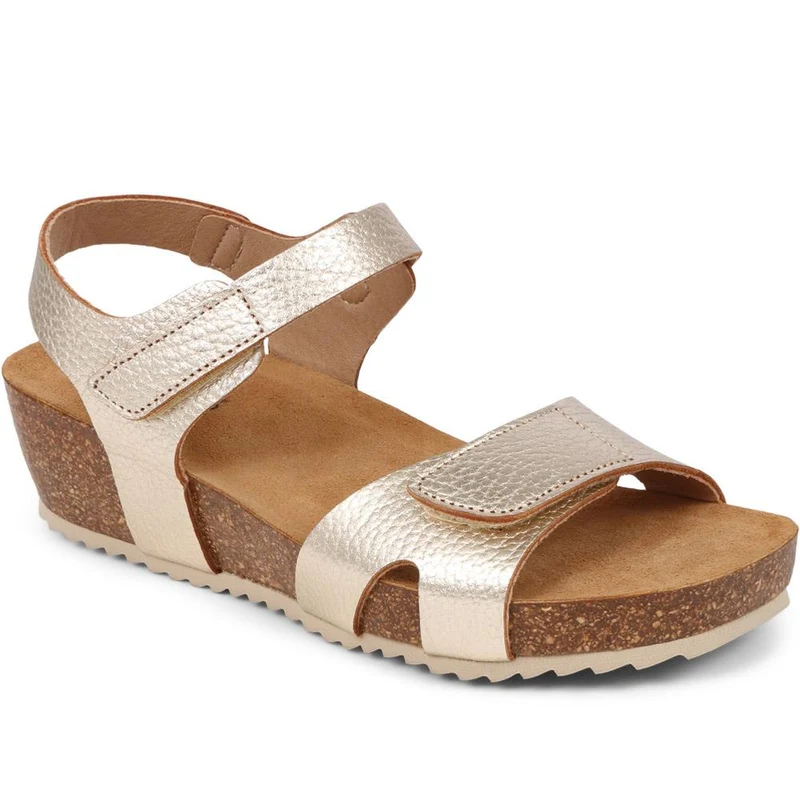 Joanie Leather Sandals - JOANIE / 325 288 - Gold