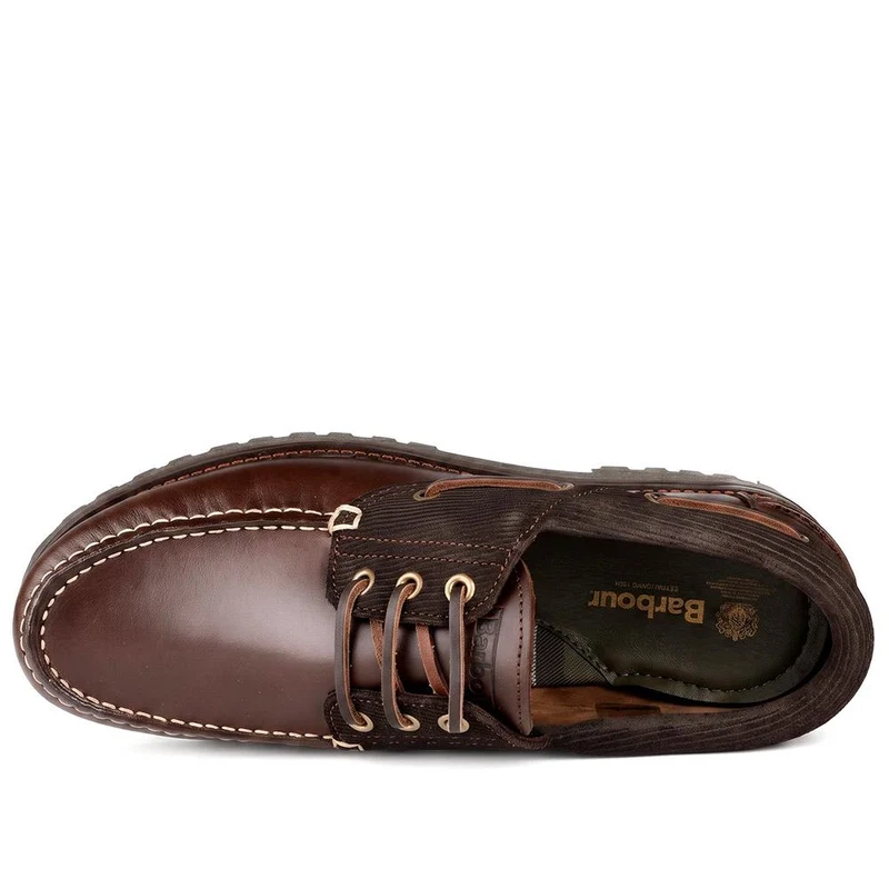 Chunky-Soled Laced Moccasins - BARBR41504 / 327 362 - Dark Brown