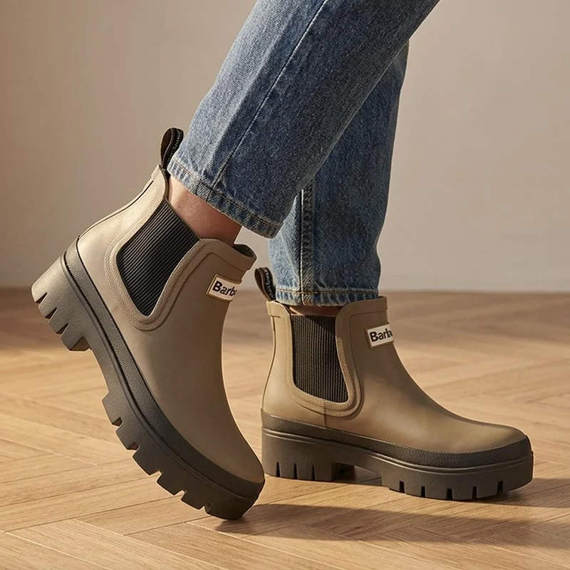 Elasticated Water-Resistant Wellingtons - BARBR41511 / 326 763 - Beige