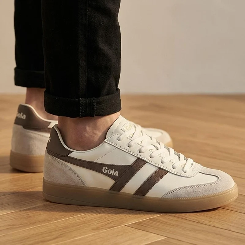Gola Classics Men's Viper Leather Trainers - JAC43511 / 328 804 - White-Brown