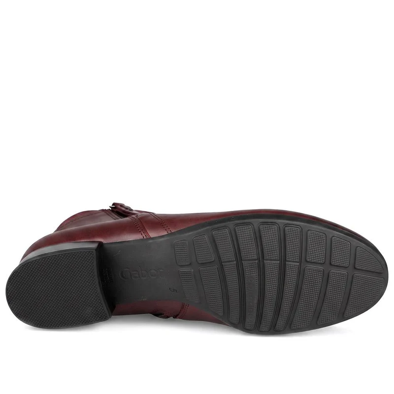 Briano Gabor Zip-Up Leather Ankle Boots - GAB40532 / 326 338 - Burgundy