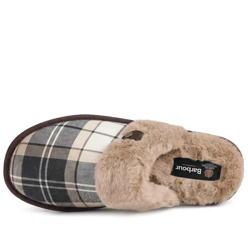 Barbour Claudia Tartan Mule Slippers - BARBR42506 / 328 565 - Navy Multi