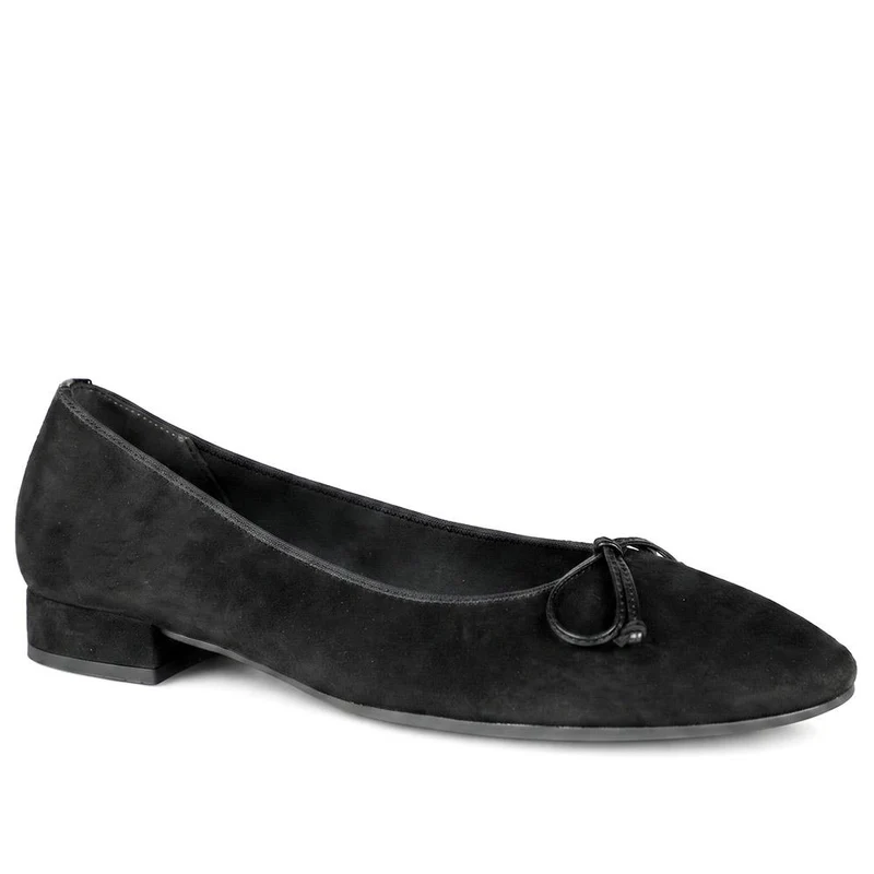 Gabor Wide Fit Leather Delicate Bow Pumps - GAB44516 / 330 027 - Black