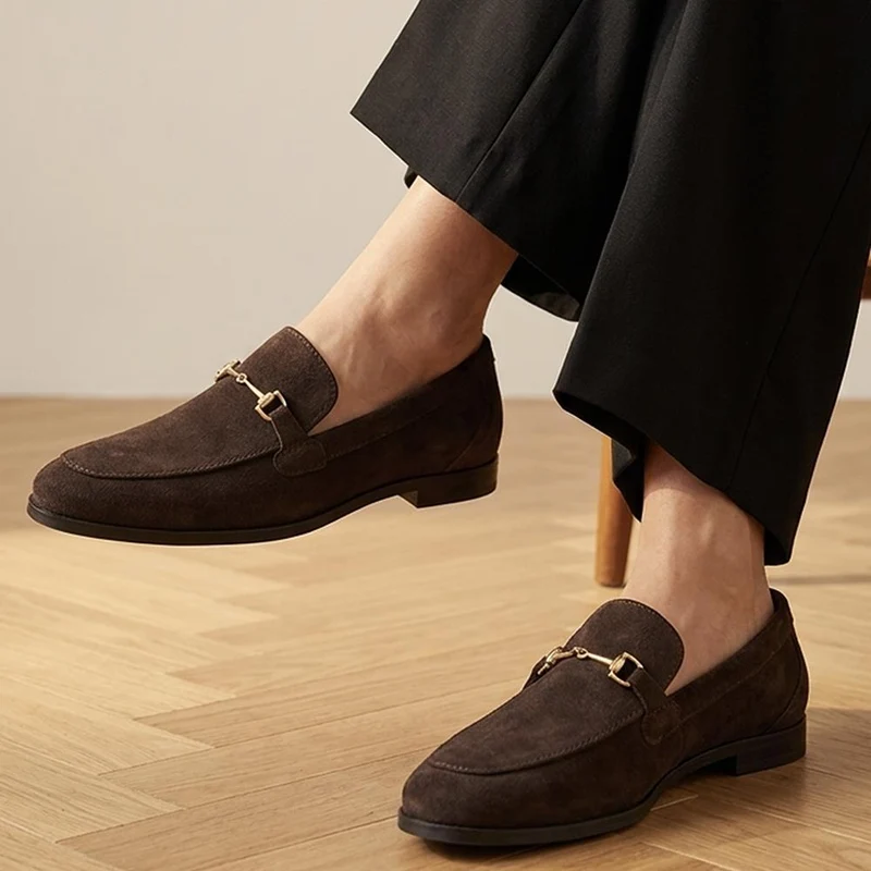 Tabbitha Leather Snaffle Loafers - TABBITHA / 329 868 - Chocolate Suede