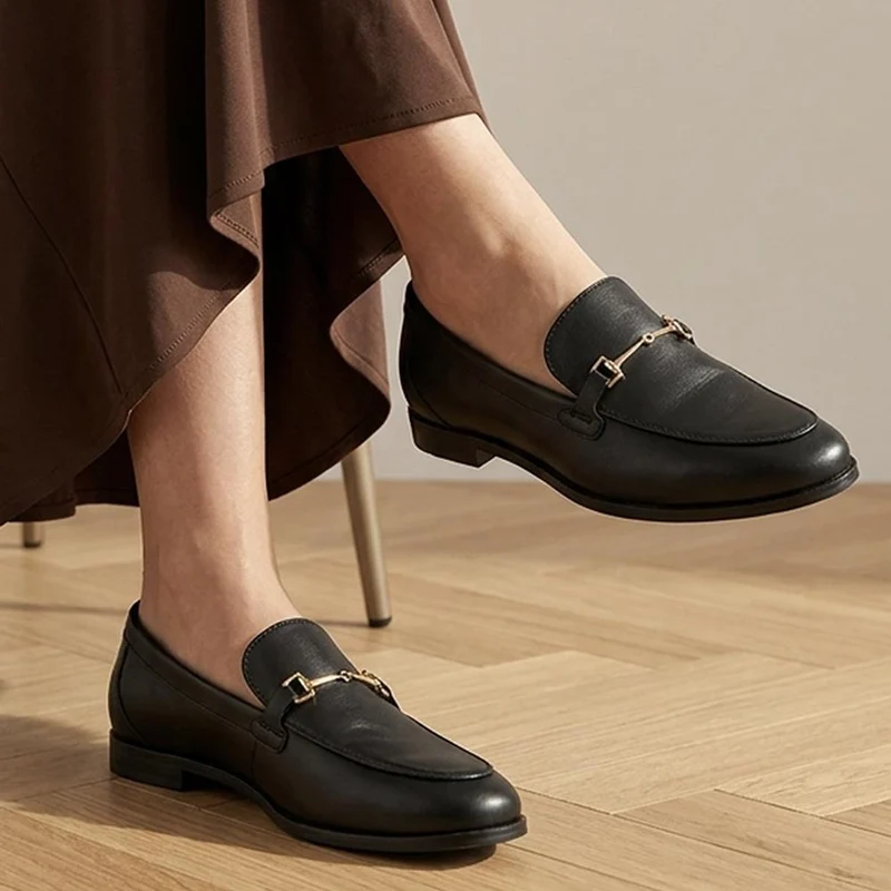 Tabbitha Leather Snaffle Loafers - TABBITHA / 329 868 - Black Leather