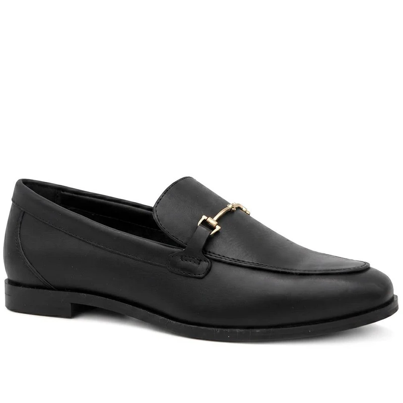 Tabbitha Leather Snaffle Loafers - TABBITHA / 329 868 - Black Leather