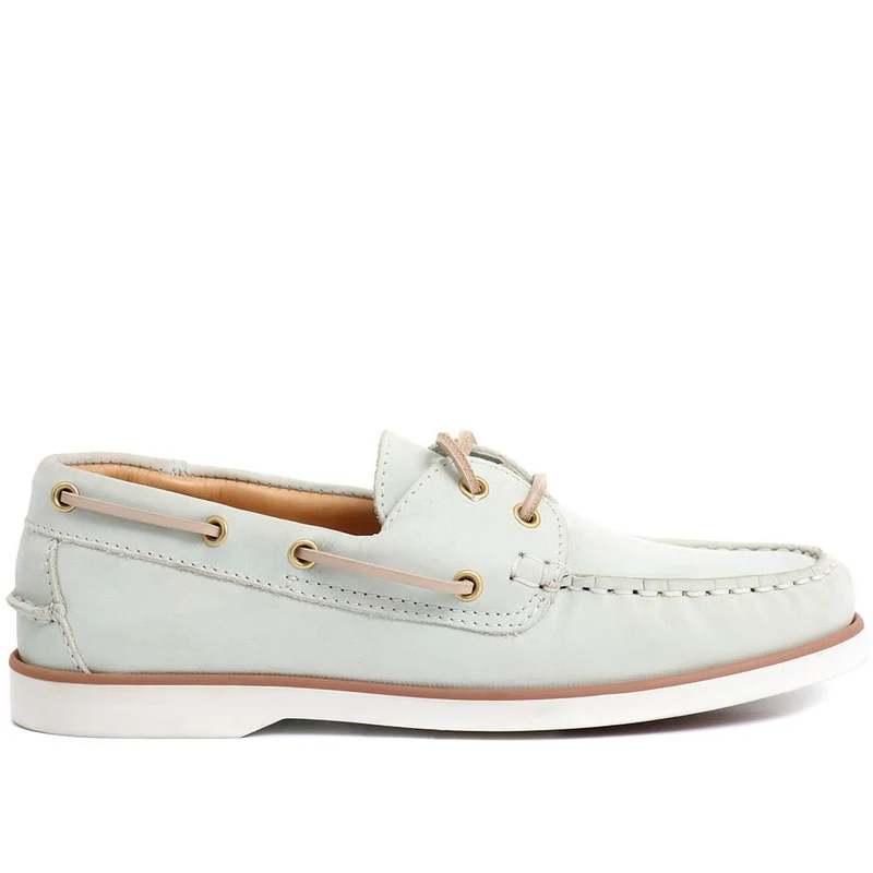 Patrizia Leather Boat Shoes - PATRIZIA / 322 369 - Mint