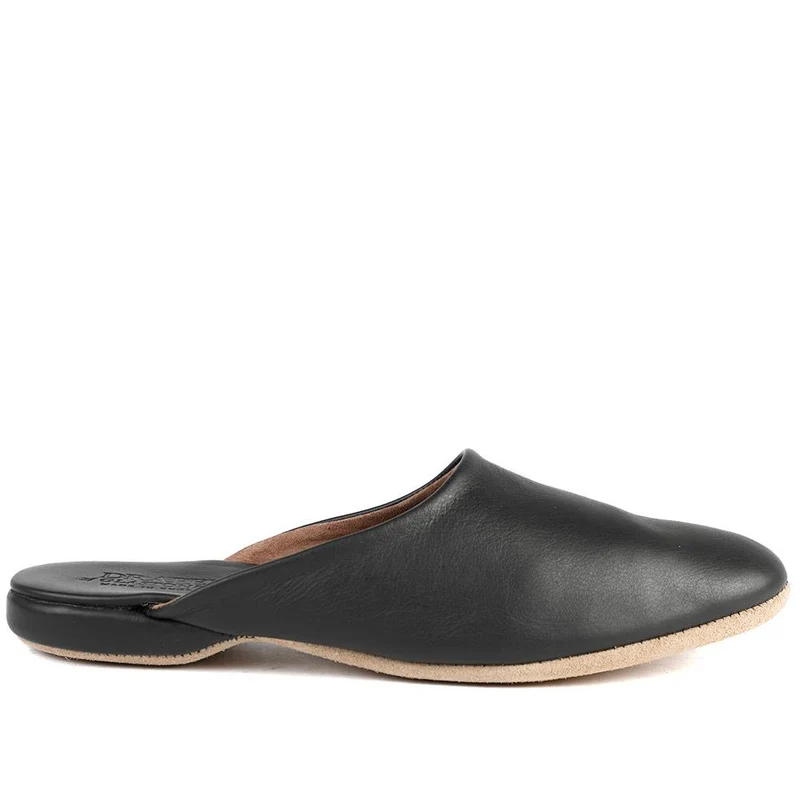 Draper William Leather Mule Slippers - DRAPR42502 / 328 458