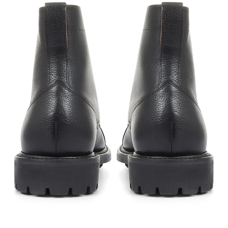 Barking Goodyear Welted Leather Ankle Boots - BARKING / 320 739 - Black Grain