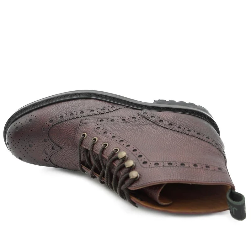 Baker Street Goodyear Welted Ankle Boots - BAKERSTREET / 320 734 - Burgundy Grain