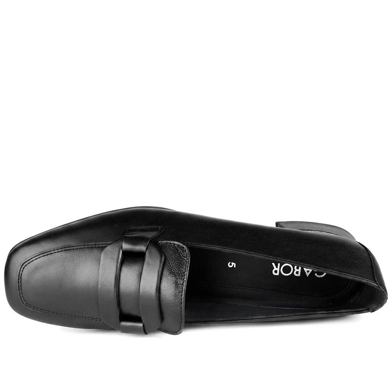 Gabor Smart All Leather Moccasins - GAB44515 / 330 020 - Black Leather