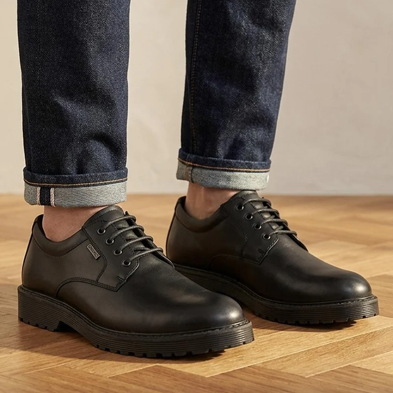 Halewood Waterproof Leather Derby Shoes - HALEWOOD / 330 089 - Black Leather