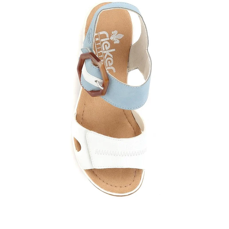 Dual-Fitting Wedge Sandals - RKR33521 / 319 715 - White-Blue