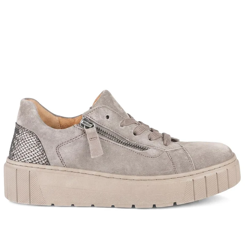 Ferry Wide Fit Leather Platform Trainers - GAB42511 / 328 030