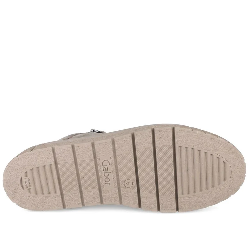 Ferry Wide Fit Leather Platform Trainers - GAB42511 / 328 030 - Taupe