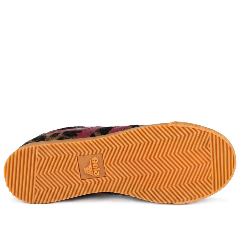 Gola Elan Savanna Lace Fastening Leather Trainers - JAC43507 / 328 799 - Tan Cow Print