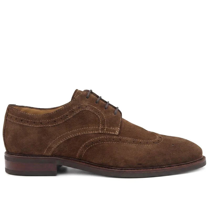 Longwood Wide Fit Leather Brogues - LONGWOODWIDE / 329 987