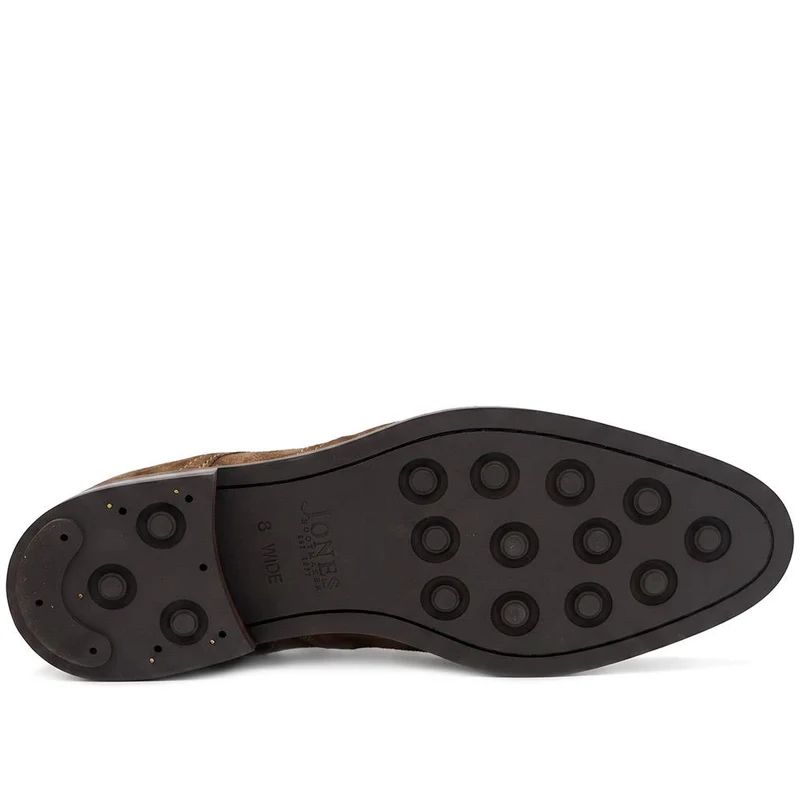 Longwood Wide Fit Leather Brogues - LONGWOODWIDE / 329 987 - Brown Suede