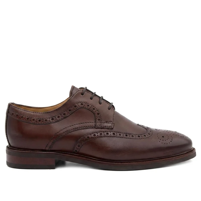 Longwood Wide Fit Leather Brogues - LONGWOODWIDE / 329 987