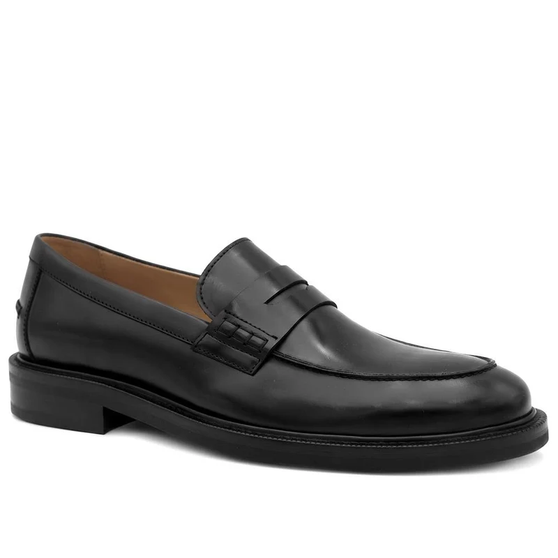 Raynor Smart Leather Penny Loafers - RAYNOR / 329 983 - Black