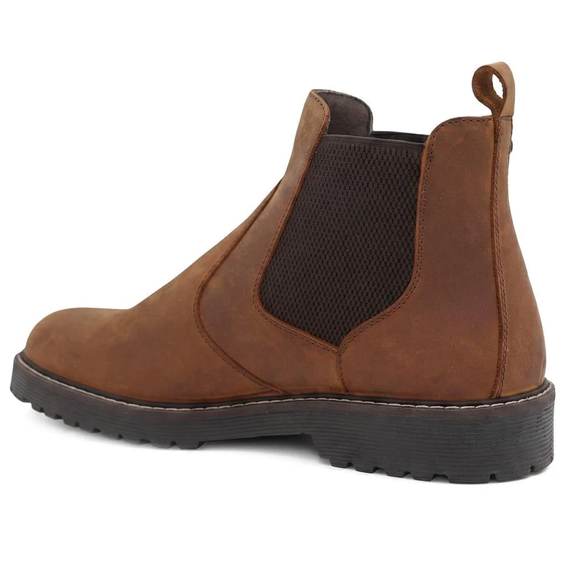 Hartlepool Waterproof Leather Chelsea Boots - HARTLEPOOL / 330 091 - Brown