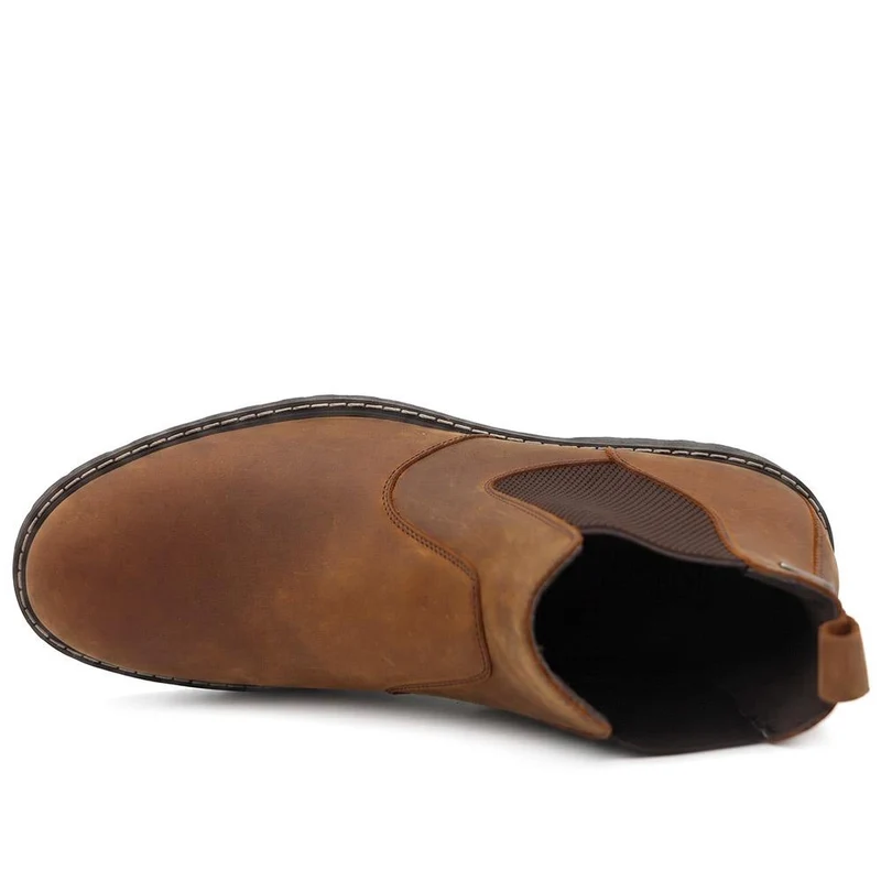 Hartlepool Waterproof Leather Chelsea Boots - HARTLEPOOL / 330 091 - Brown