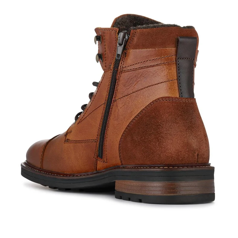 Dusseldorf Leather Lace-Up Boots - DUSSELDORF / 323 686 - Tan