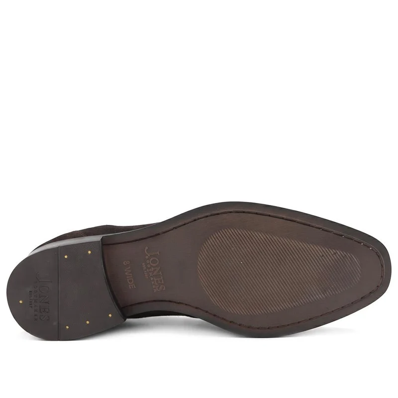 Russell Wide Fit Leather Penny Loafers - RUSSELLWIDE / 329 981 - Dark Brown Suede