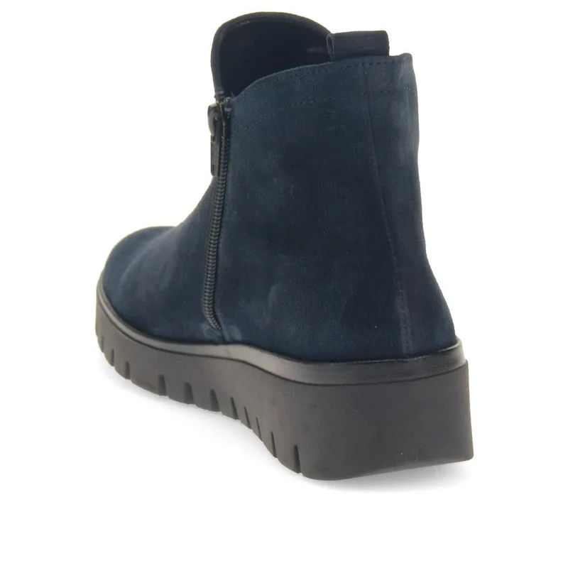 Dublin Gabor Chunky Leather Ankle Boots - GAB40505 / 325 879 - Navy Suede