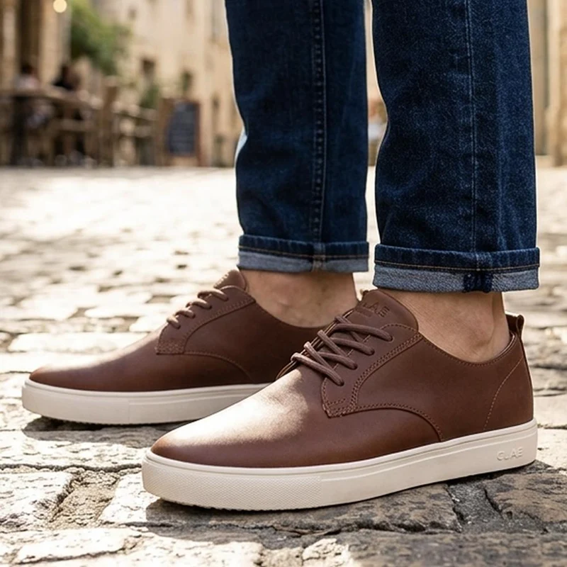 Clae Ellington SP Leather Trainers - CLAGB44500 / 330 059 - Chestnut