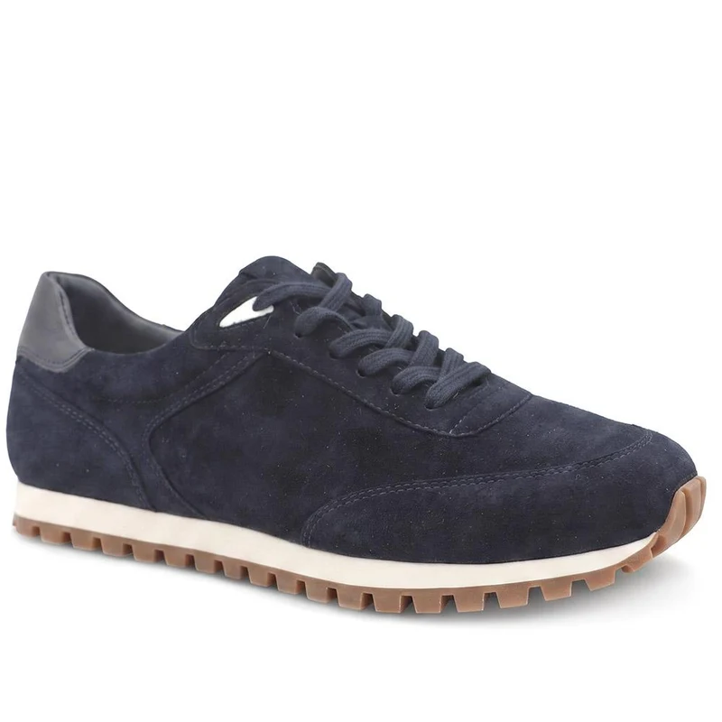 Ashwin Leather Trainers - ASHWIN / 330 077 - Navy Suede