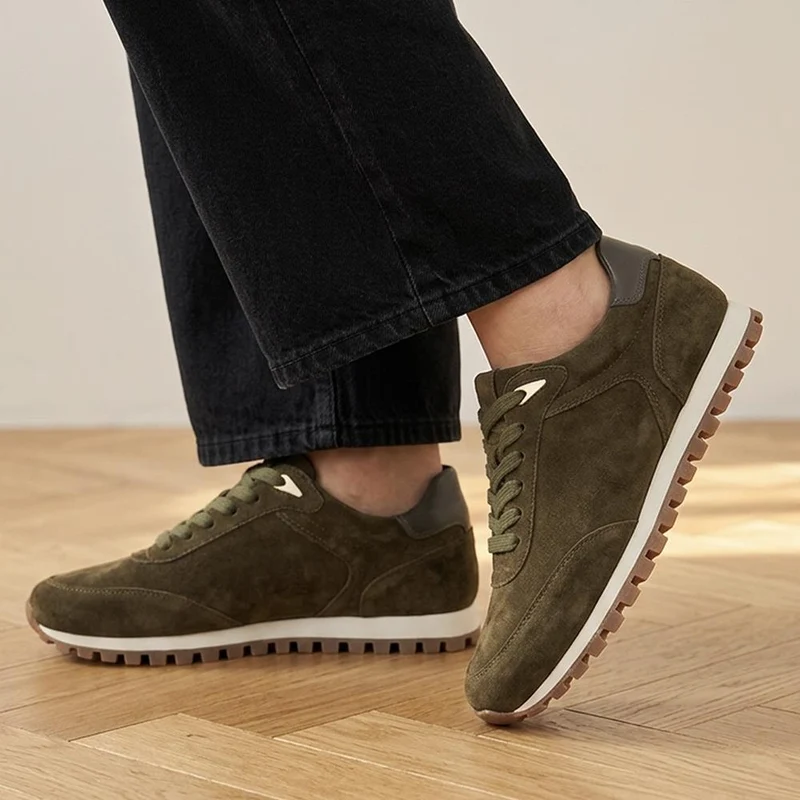 Ashwin Leather Trainers - ASHWIN / 330 077 - Khaki