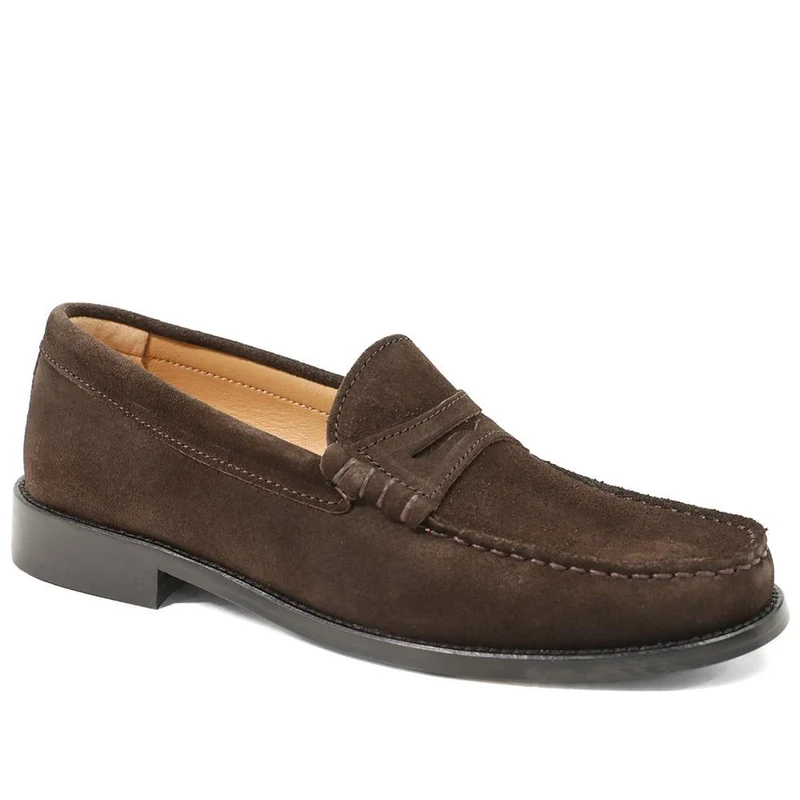 Perna Smart Leather Moccasins - PERNA / 327 304 - Chocolate Suede