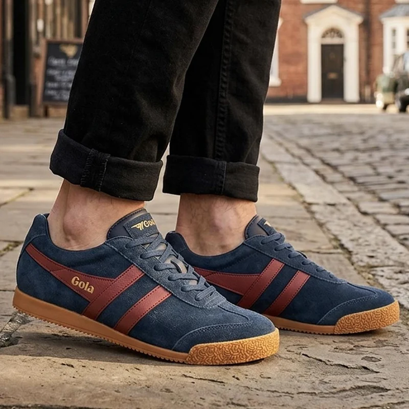 Gola Classics Men's Harrier Suede Trainers - JAC43509 / 328 801 - Navy-Red
