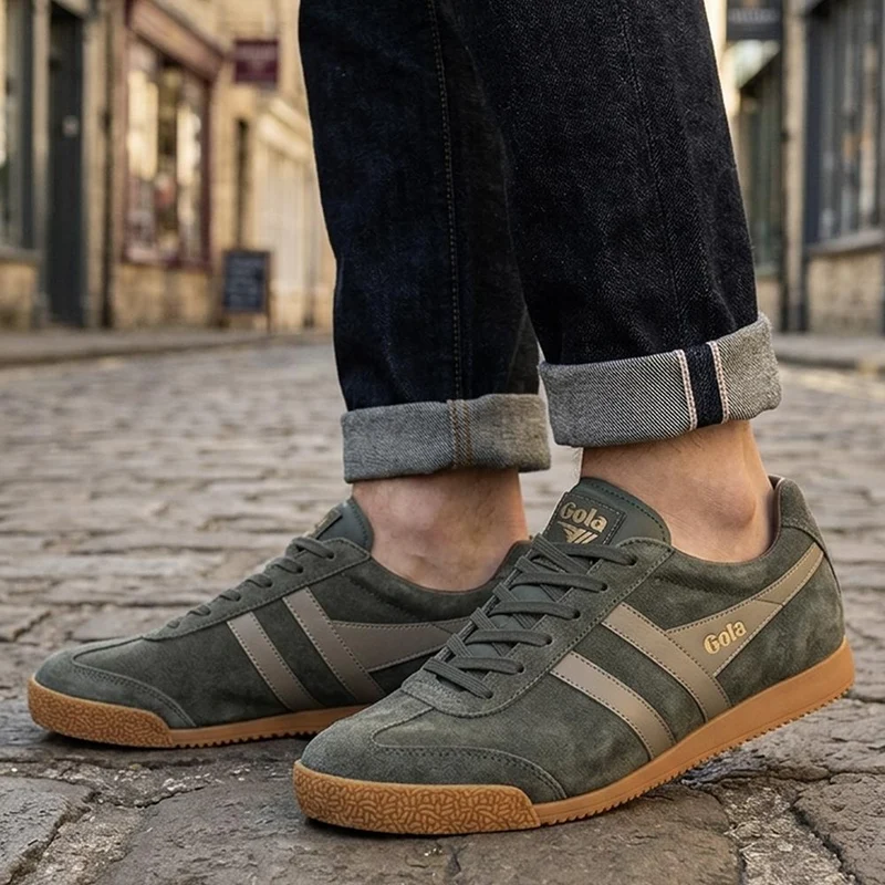 Gola Classics Men's Harrier Suede Trainers - JAC43509 / 328 801 - Khaki