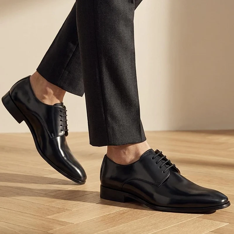 Melvin Leather Oxford Shoes - MELVIN / 325 747 - Black